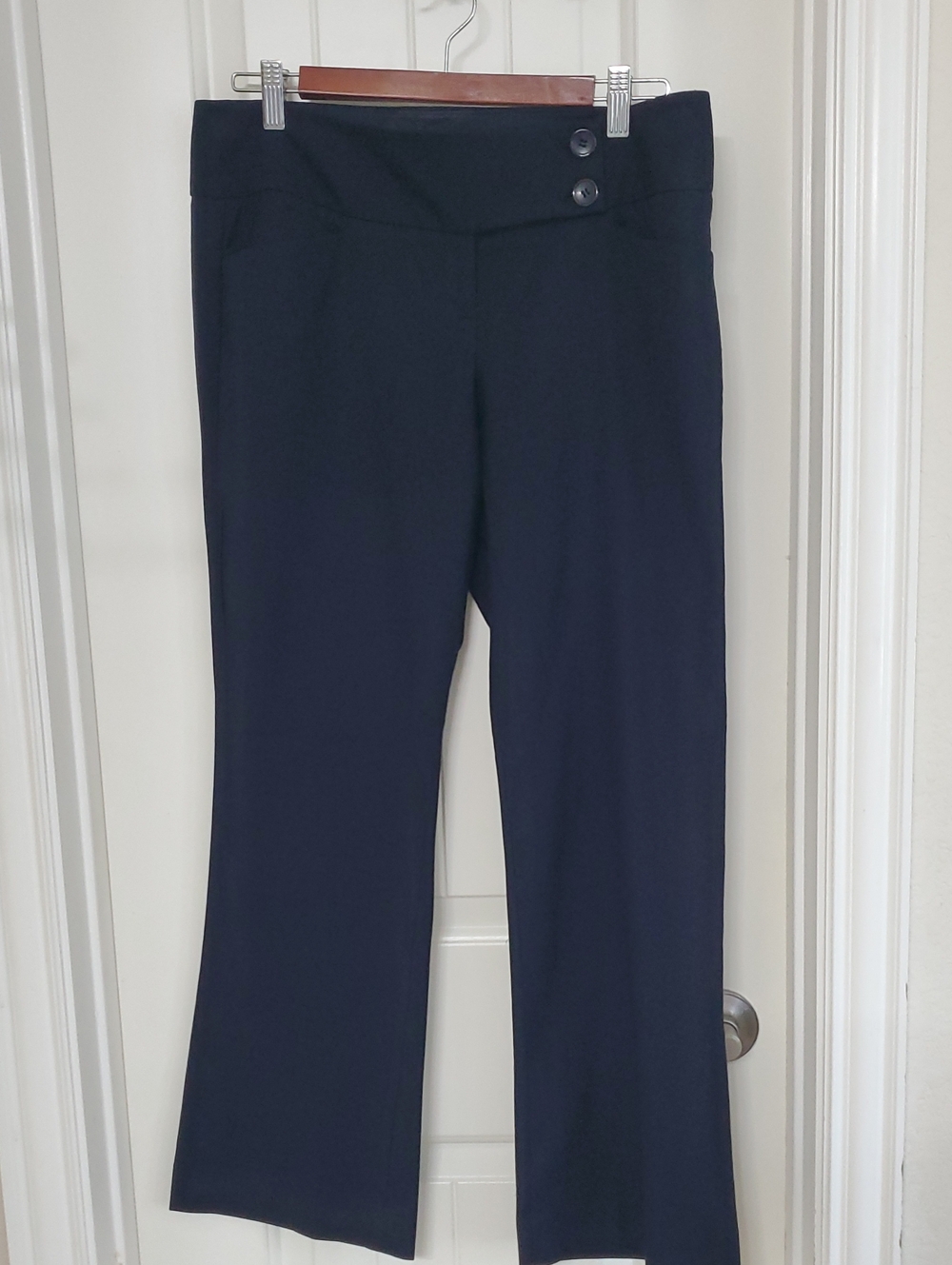 The Limited Navy Flared Leg The Drew Dress Pants